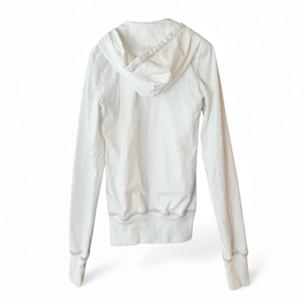 💕NIKE The Athletic Dept. 100% Cotton Long Sleeve Hoodie • White • Size XS - Picture 4 of 8